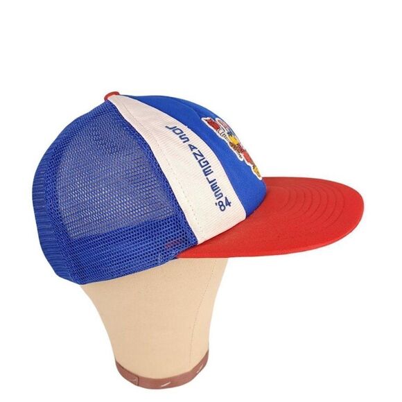 1984 Olympics Five Panel Hat Cap Vintage 80s Made In USA One Size Free Button - Picture 4 of 10